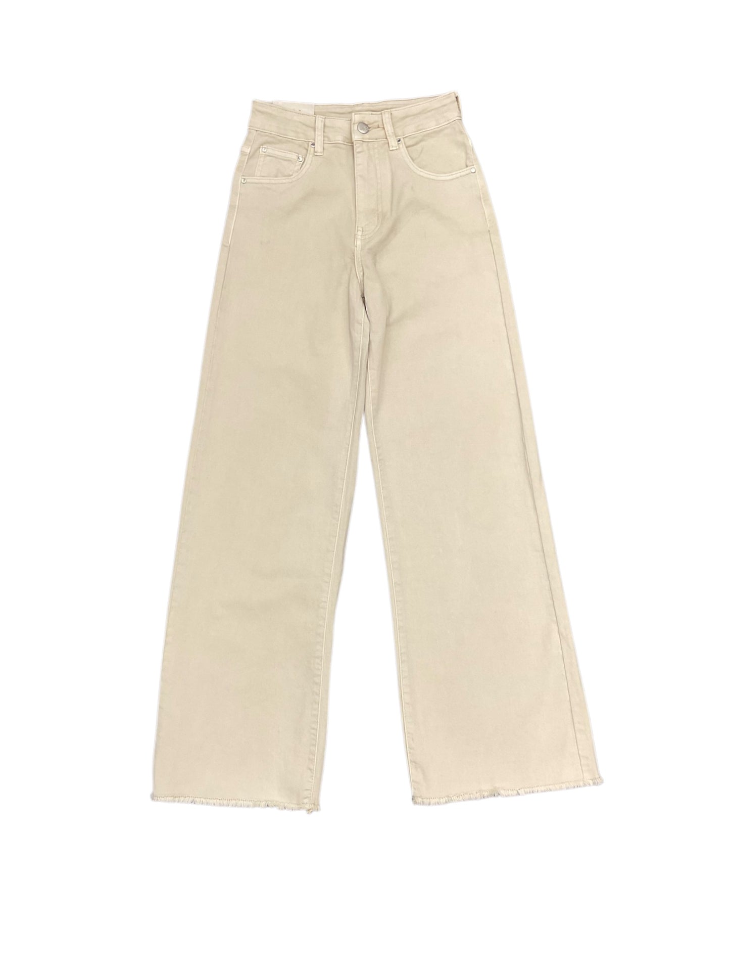 JEANS IN DENIM BEIGE WIDE LEG
