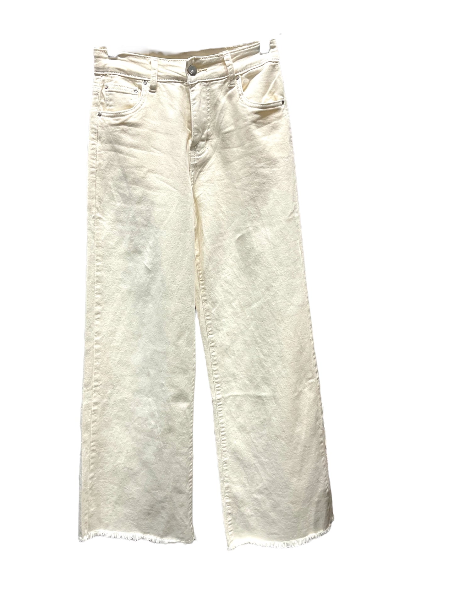JEANS IN DENIM BEIGE WIDE LEG