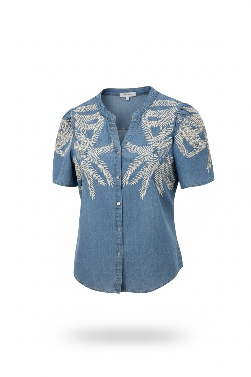 Camicia manica corta ricamo Viky