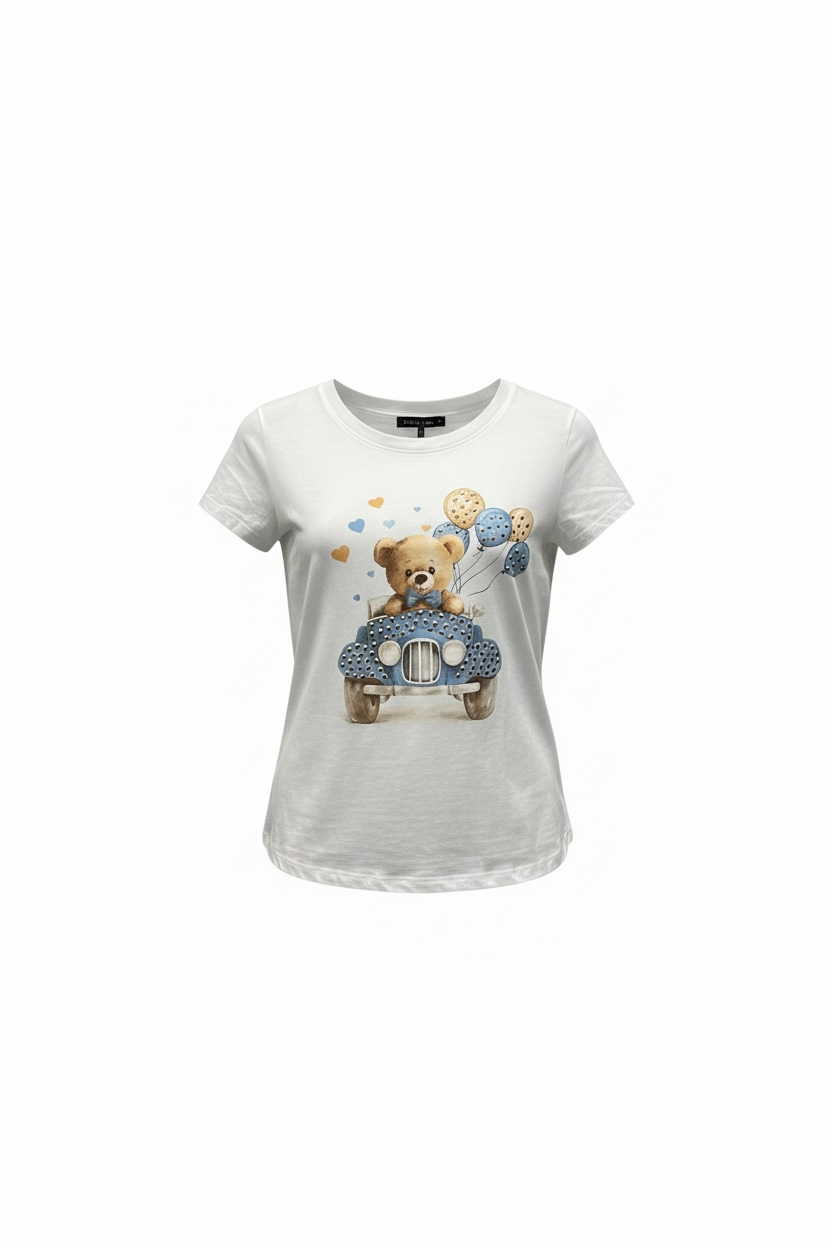 T-shirt Luna in the car