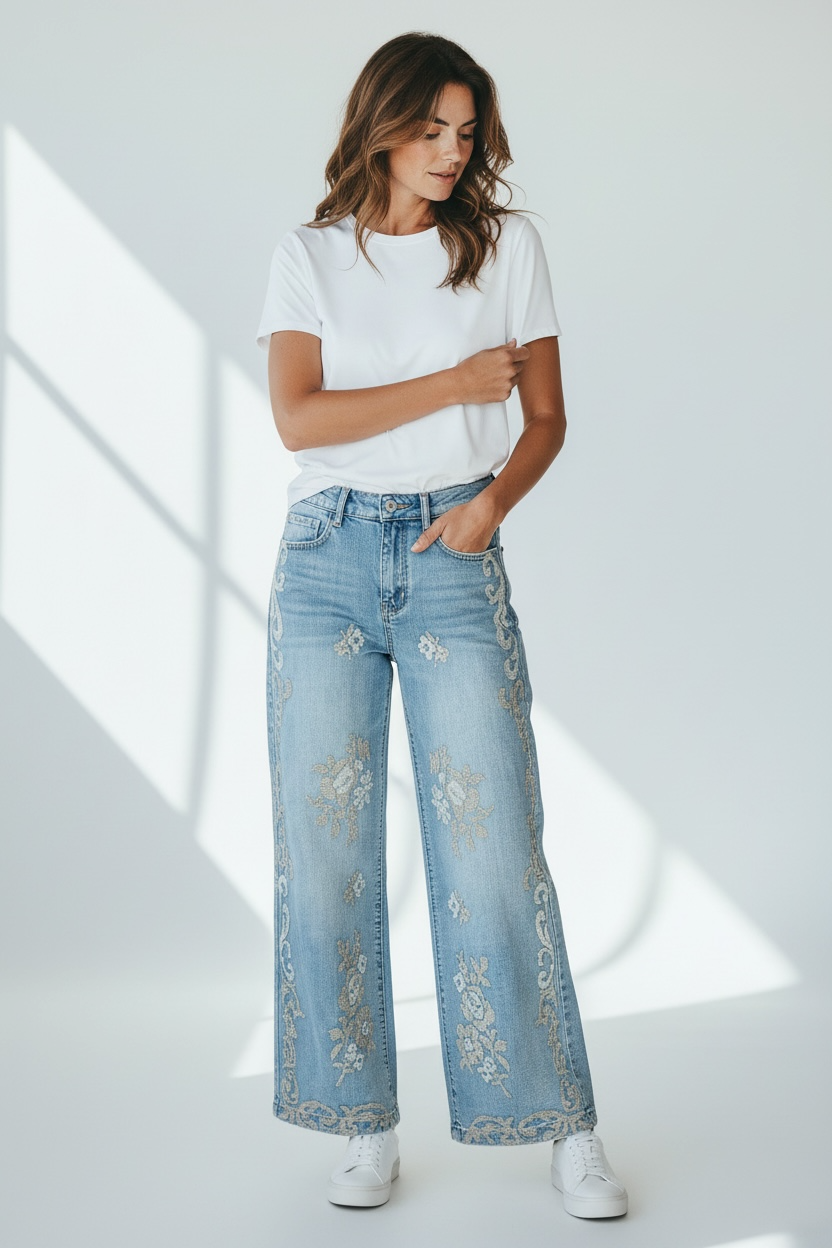 Jeans ricamo Kily